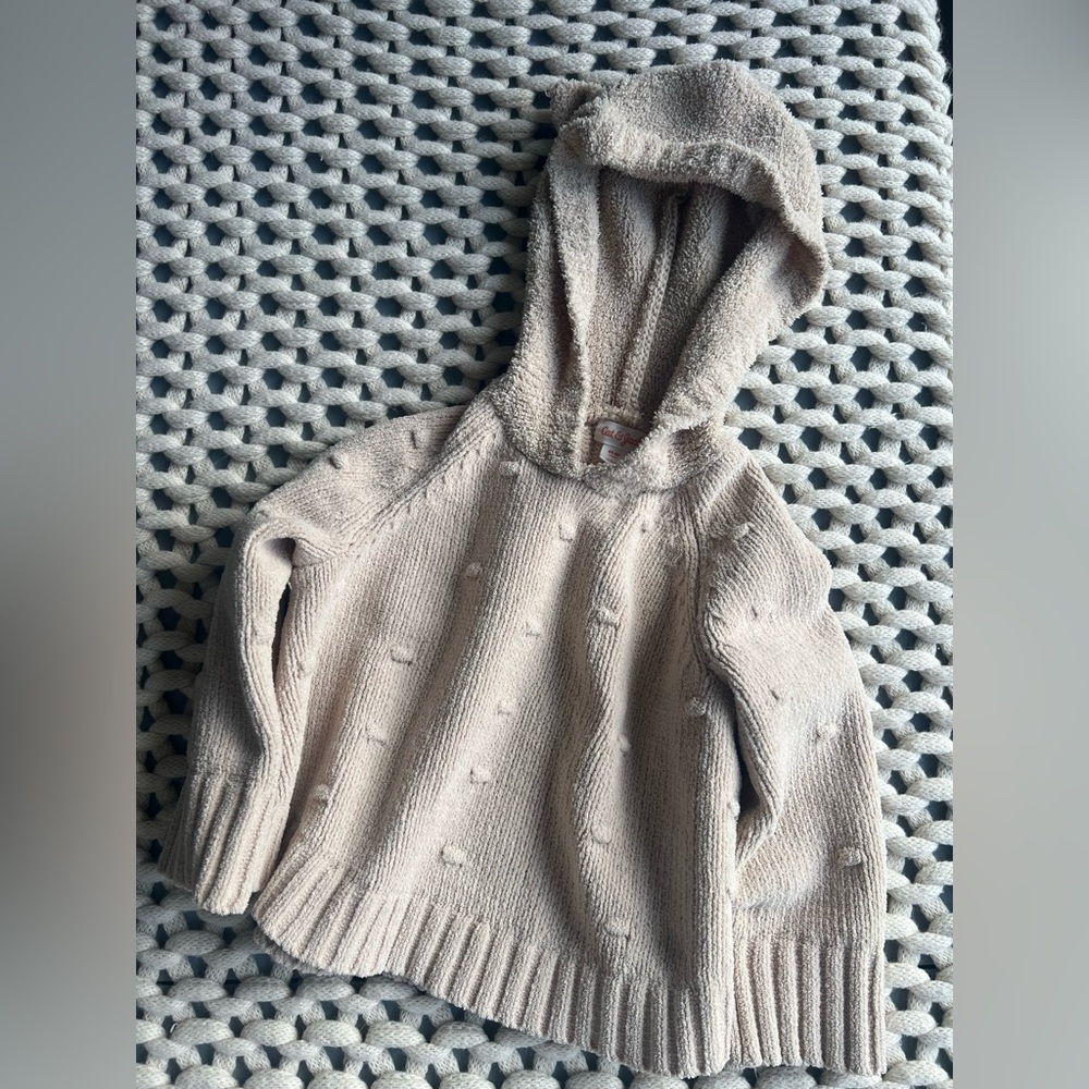Cat & Jack 4-5t fuzzy tan hoodie with ears